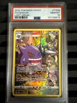 2022 POKEMON SWORD & SHIELD LOST ORIGIN #TG06 FULL ART/GENGAR PSA 10 - Image 2