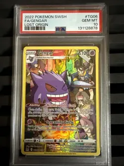 2022 POKEMON SWORD & SHIELD LOST ORIGIN #TG06 FULL ART/GENGAR PSA 10 - Image 3
