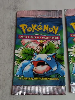 3 - 1999 Pokemon FRENCH 1st Edition Blastoise, Venusaur Booster EMPTY WRAPPERS - Image 2