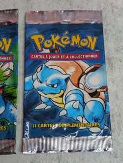 3 - 1999 Pokemon FRENCH 1st Edition Blastoise, Venusaur Booster EMPTY WRAPPERS - Image 4