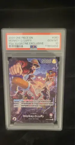 PSA 10 2024 ONE PIECE PROMO MONKEY D. LUFFY PSA MAGAZINE EXCLUSIVE #OP05-060 - Image 1