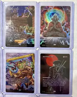 MTG TMNT 20 Card FULL SET Borderless Foil Mythic Doubling Season Raph’s Jitte - Image 3