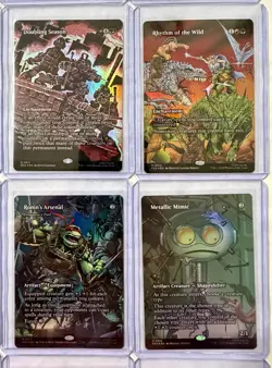 MTG TMNT 20 Card FULL SET Borderless Foil Mythic Doubling Season Raph’s Jitte - Image 5