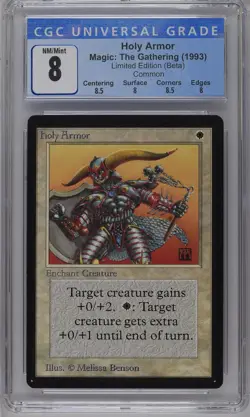 HOLY ARMOR Beta C CGC 8 Q++ MTG [Nostalgium] - Image 1