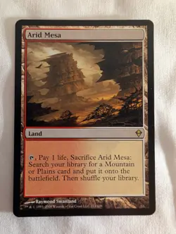 Magic: The Gathering Arid Mesa Zendikar Rare Land - Image 1