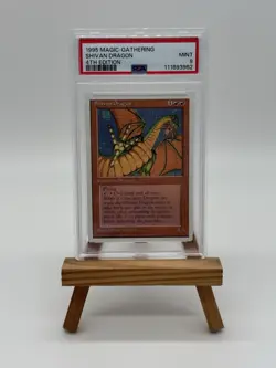 1995 Magic The Gathering MTG Shivan Dragon 4th Edition PSA 9 Pop 14 - Image 1