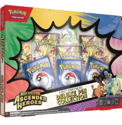 Ascended Heroes Pokemon First Partners Deluxe Pin Collection New Factory Sealed - Image 1