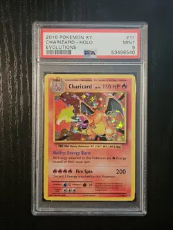 2016 Pokemon XY Evolutions Charizard Holo Rare 11/108 PSA 9 Mint - Image 1