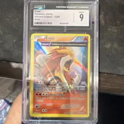 The Pokemon Company Entei 15/98 Ancient Origins Holo Rare CGC 9 Θ Double 130 HP - Image 1