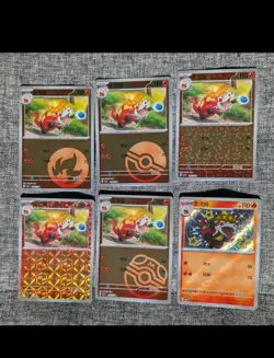 Pokemon Crocalor S-Chinese Gem Pack CBB1C - 6 card lot Shiny Holo US Seller Fire - Image 1