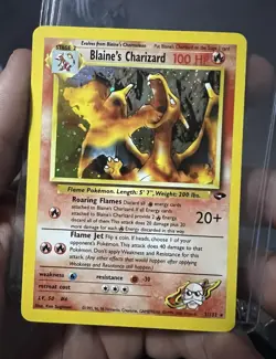 Pokemon Blaine’s Charizard Gym Challenge Holo 2/132 Dmg (Read Description) - Image 1
