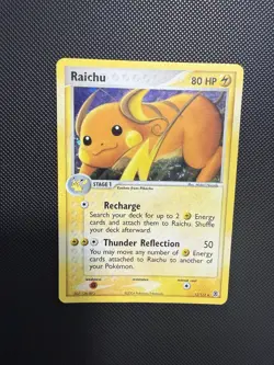 Pokemon Raichu FireRed & LeafGreen 12/112 Holo Rare MP w Swirl - Image 1