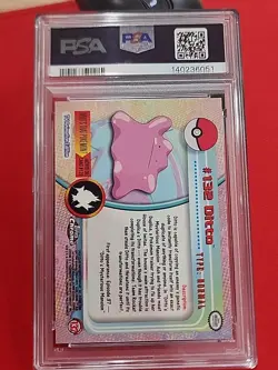 2000 TOPPS CHROME POKEMON T.V. #132 DITTO PSA 10 GEM MINT MODERN GRADE STUNNER - Image 3
