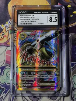M Blastoise EX 102/108 CGC 8.5 Pokemon Evolutions 2016 TCG - Image 1