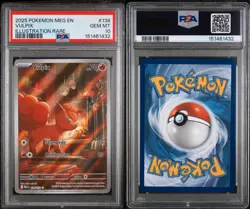 PSA 10 VULPIX 138/132 ILLUSTRATION RARE MEGA EVOLUTION POKEMON 🔥 - Image 3