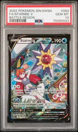 Starmie V 083/067 Indonesian Battle Region Pokemon PSA 10 *593 - Image 1