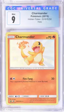 2019 Pokemon Hidden Fates Charmander Holo CGC 9 #SV6/SV94 - Image 1