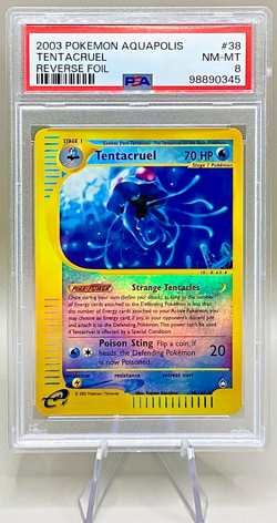 Pokemon Tentacruel #38/147 Reverse Holo Rare - 2003 Aquapolis Set - PSA 8 NM-MT! - Image 1