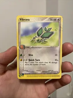 Vibrava 47/97 EX Dragon Pokemon Card Nintendo e-Series Non Holo Uncommon - HP - Image 1