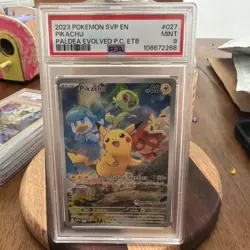 PSA 9 Pikachu 027 - Pokemon Center ETB Promo Pokemon Card - Pokemon TCG - Image 1