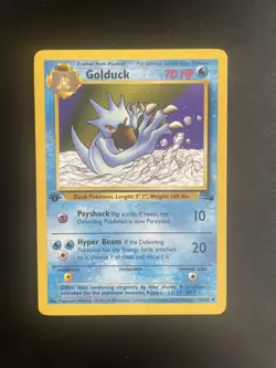 Pokemon Card Golduck Fossil 1st Edition Uncommon 35/62 Near Mint Condition - Image 1