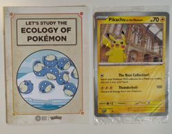 Pokemon x Natural History Museum Jumbo Pikachu Promo Card and Ecology Booklet - Image 1