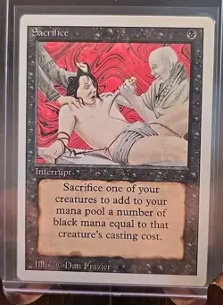 Sacrifice Revised Edition MTG Regular Moderately Played - Image 3