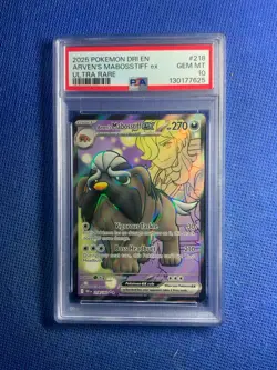 2025 POKEMON DRI EN-DESTINED RIVALS ULTRA RARE #218 ARVEN'S MABOSSTIFF EX PSA 10 - Image 1
