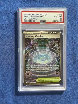2025 POKEMON MEG EN-MEGA EVOLUTION ULTRA RARE #172 MYSTERY GARDEN PSA 10 GEM - Image 1