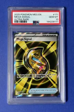 2025 Pokemon MEG EN Mega Signal Ultra Rare #171 PSA 10 GEM MT - Image 1