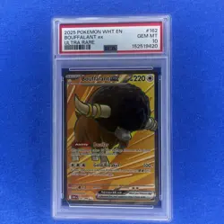 2025 POKEMON WHT EN-WHITE FLARE ULTRA RARE #162 BOUFFALANT EX PSA 10 GEM MINT - Image 1