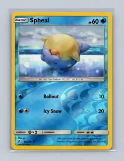 Spheal 49/236 Common Cosmic Eclipse Pokemon Reverse Holo Lightly Played - Image 1