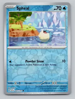 Reverse Holo Spheal 043/191 Common Surging Sparks Pokemon - Image 1