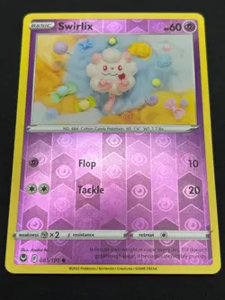 Swirlix 083/195 Common Silver Tempest Pokemon Reverse Holo Near Mint - Image 1