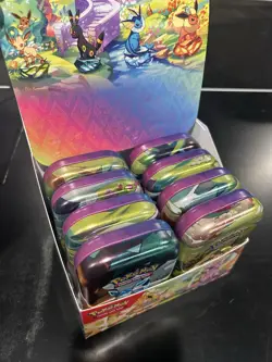 Pokemon Prismatic Evolutions Tin Collection OPENED With Coin/Art. - Image 2