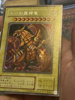 Yu-Gi-Oh G4-03 The Winged Dragon of Ra Secret Rare Japanese Foil Bleed Misprint - Image 3