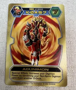 Digimon D-Tector - Agunimon DT-65 - Series 1 Gold Stamped 1St Ed Card 2002 - Image 1