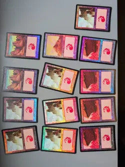 Mountain x13. Shiny Onslaught. MTG Card. Old border FOIL. Basic Land lot - Image 2