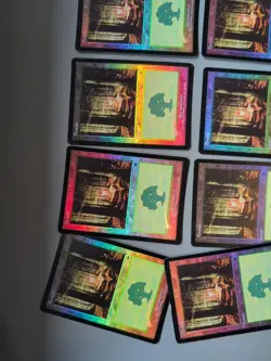 Forest x25. Shiny. Onslaught. MTG Card. Old border FOIL. Basic Land lot - Image 3