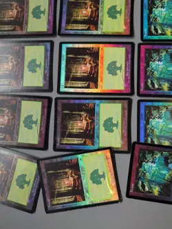 Forest x25. Shiny. Onslaught. MTG Card. Old border FOIL. Basic Land lot - Image 4