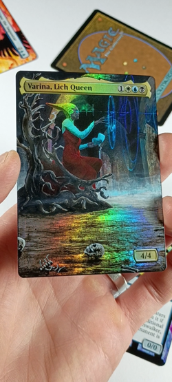 Varina, Lich Queen Altered Art Foil - Hand Painted MTG Alter - Magic - Image 2