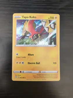 2020 Pokemon Tapu Koko 061/189 Swsh03: Darkness Ablaze Holo - Image 1