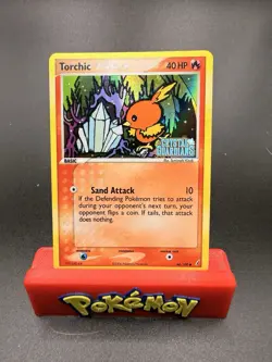 POKEMON EX CRYSTAL GUARDIANS TORCHIC RARE STAMPED REVERSE HOLO/FOIL-66/100- LP-c - Image 1