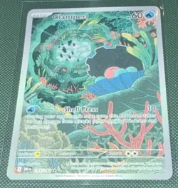 Pokemon Destined Rivals (DRI): Clamperl Illustration Rare Holo 195/182 EN - Image 1
