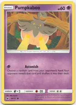 Pumpkaboo 44/111 Common Crimson Invasion Pokemon Heavily Played - Image 1