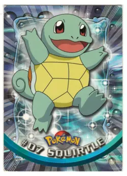1999 TOPPS POKEMON - # 07 SQUIRTLE - BLACK LOGO - TV ANIMATION- LOOK !! - Image 1