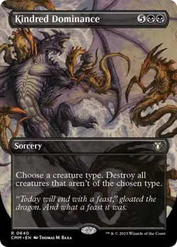 Kindred Dominance (Borderless) - 0640 Rare Regular NM (MTG: Commander Masters) - Image 1