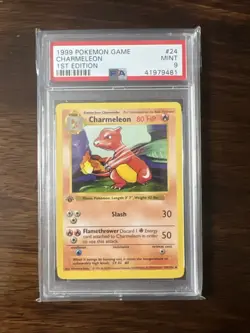 Pokemon PSA 9 1st Edition Base Charmeleon - Image 1