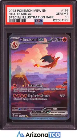 Pokemon 2023 Charizard ex 199/165 SIR Scarlet & Violet 151 GEM MINT PSA 10 - Image 1