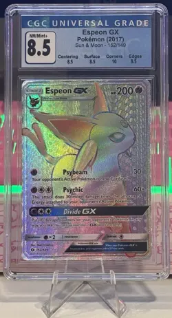 2017 POKEMON SUN & MOON ESPEON GX 152/149 SECRET RARE CGC 8.5 - Image 1